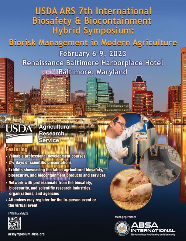 FLYER: USDA ARS 7th International Biosafety & Biocontainment Hybrid Symposium